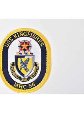 USS Kingfisher MHC-56 Osprey Class Mine Hunter U.S. Navy Patch Embroidered NOS